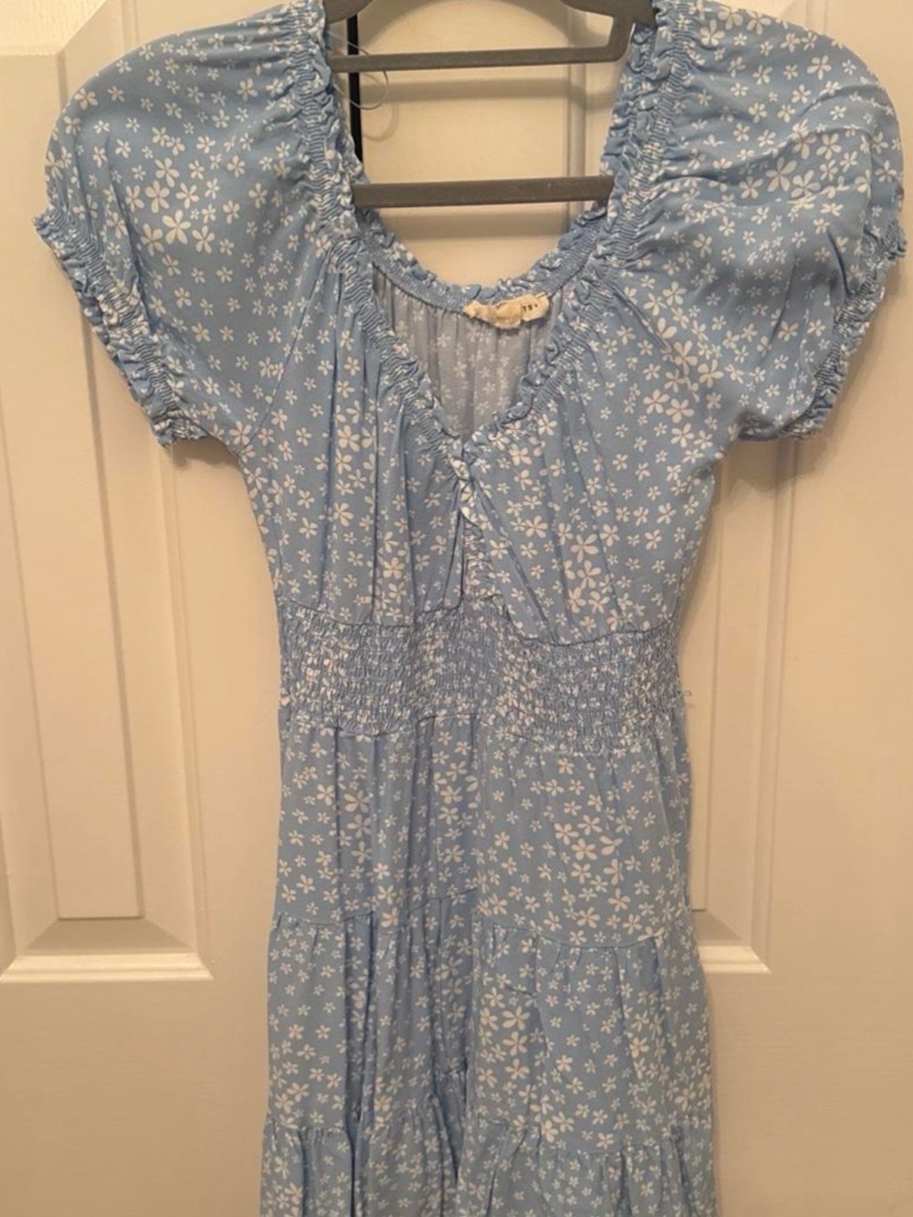 La Hearts  PAC Sun Blue Floral Dress Small